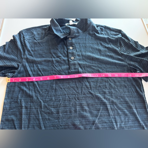 NWT Threads 4 Thought mens Navy striped polo, size medium - Picture 7 of 11